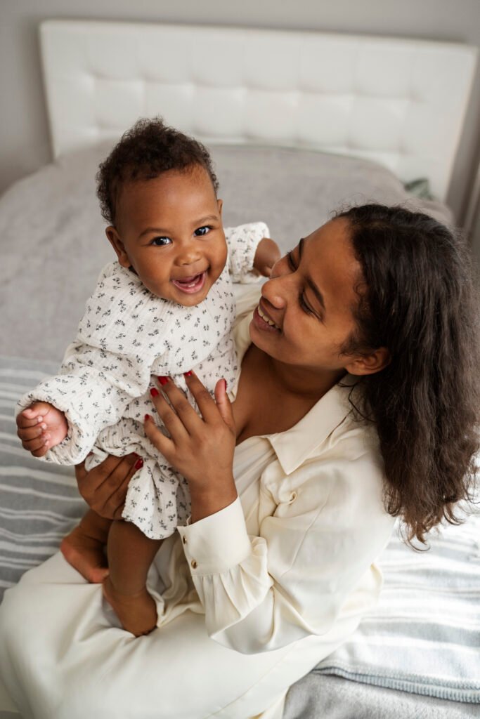 black mother taking car her child 6